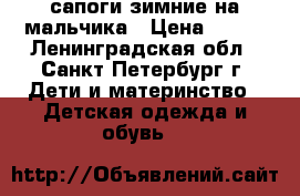 сапоги зимние на мальчика › Цена ­ 600 - Ленинградская обл., Санкт-Петербург г. Дети и материнство » Детская одежда и обувь   